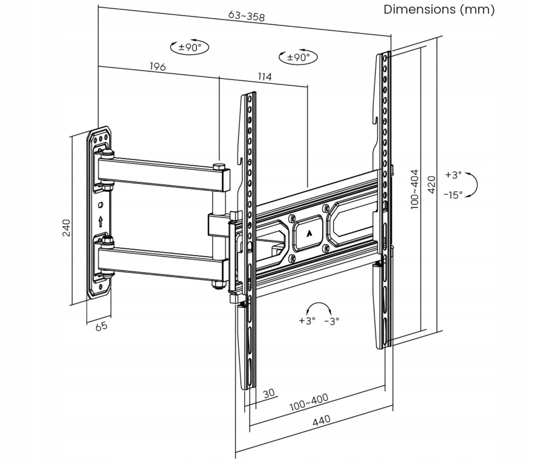 TV OR MONITOR MOUNT BRATECK-LPA78-443 BRATECK Packaging status original