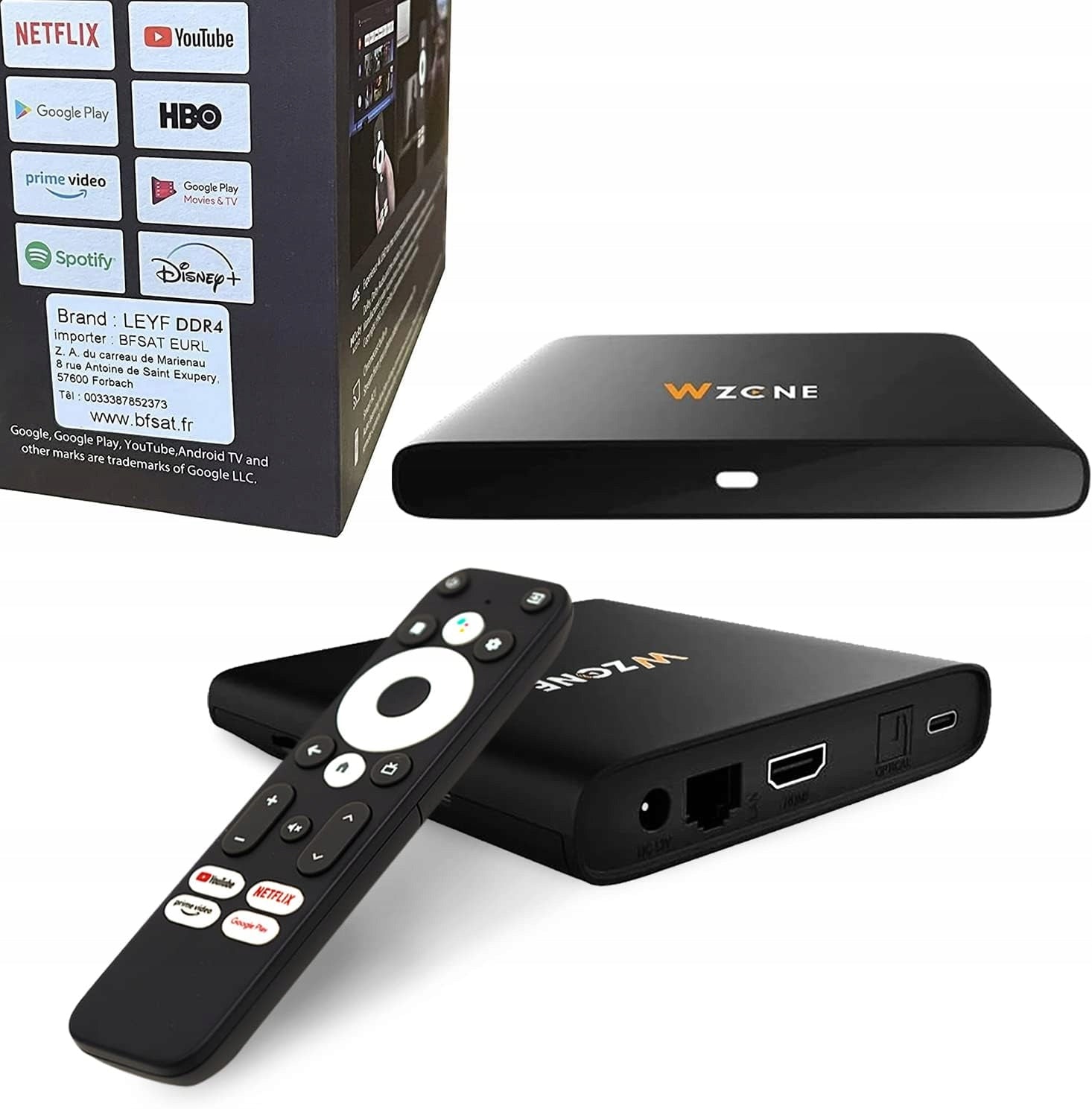 TV PLAYER BOX ANDROID 4K LICENSE NETFLIX CHROMECAST
