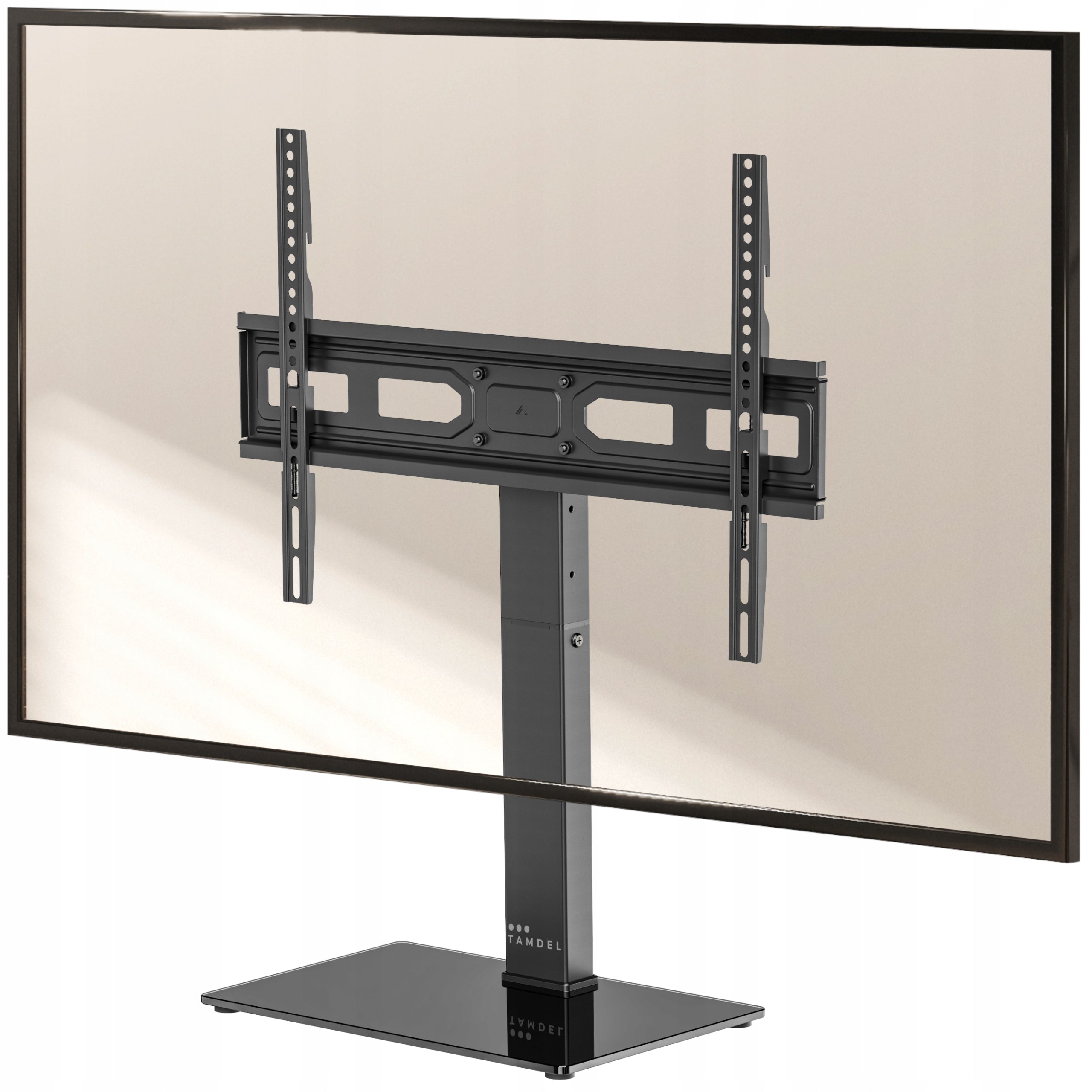 TV Stand 37-75 Rotating Height Adjustable Tempered Glass