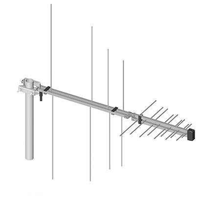 TV antenna UHF VHF logarithmic H/V DVB-T2 Combo 9dBi MUX-8 Dipol Manufacturer code A4015