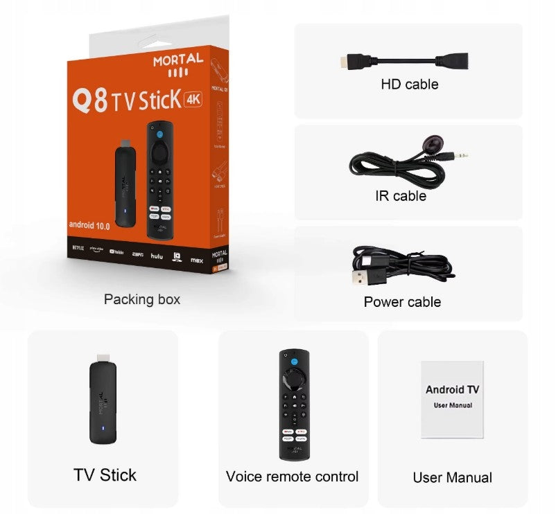 TV chrome mi q8 box odtwarzacz multimedialny netflix max disney prime EAN (GTIN) 0088673350431