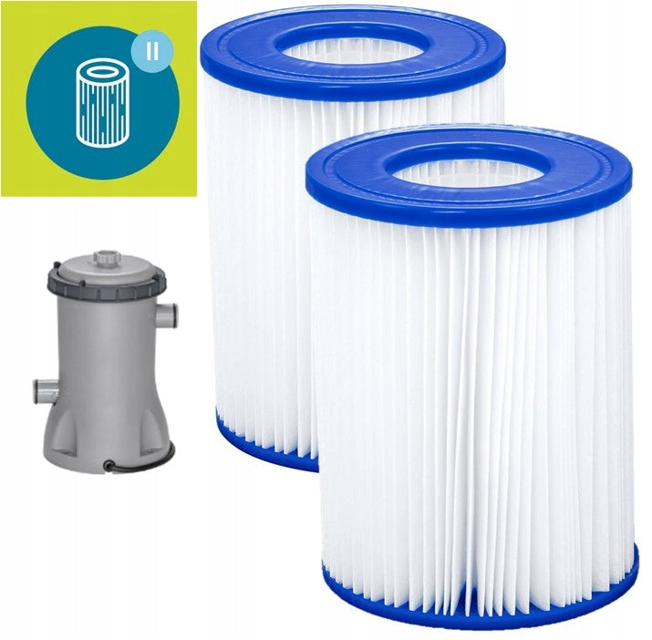 TWO Filter cartridges pump set 58383 TYPE II Bestway 13cm ORIGINAL Packaging status original