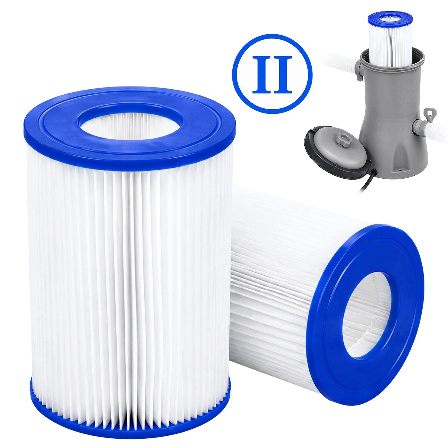 TWO Filter cartridges pump set 58383 TYPE II Bestway 13cm ORIGINAL