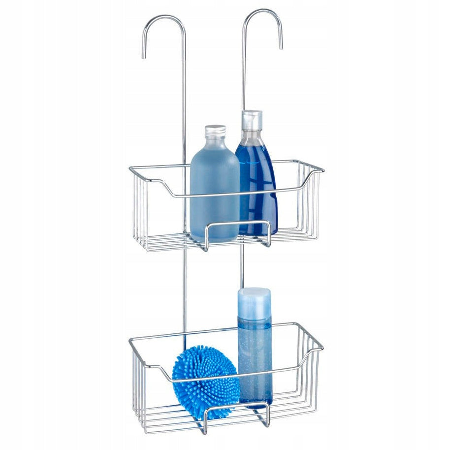TWO-LEVEL METAL SHOWER SHELF 14X25X55 CM Brand Wenko