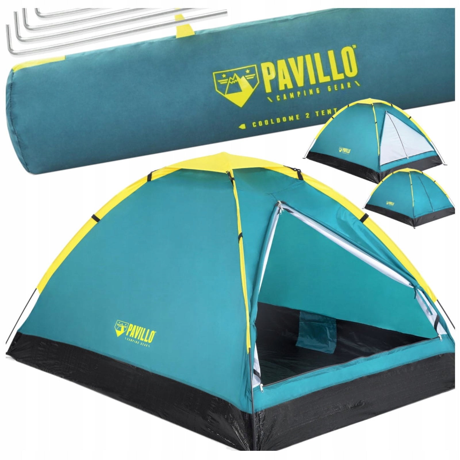 TWO-PERSON HIKING CAMPING TENT WITH BAG LIGHT 205x145cm BESTWAY