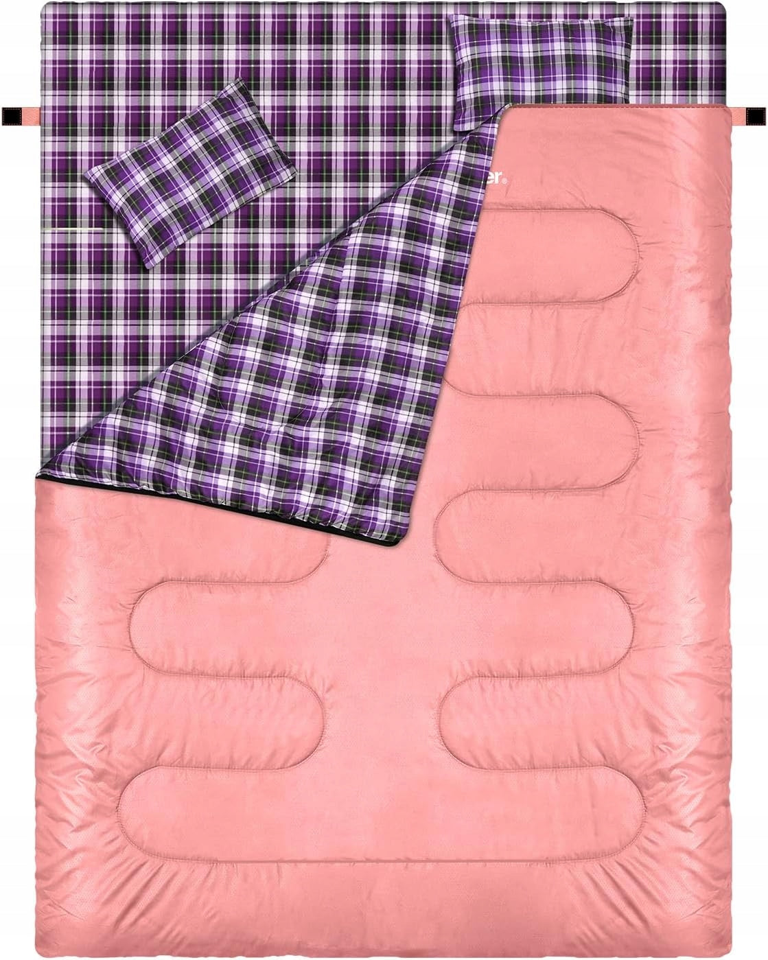 TWO-PERSON HIKING SLEEPING BAG FOR TWO PEOPLE WARM LARGE DOUBLE COVER