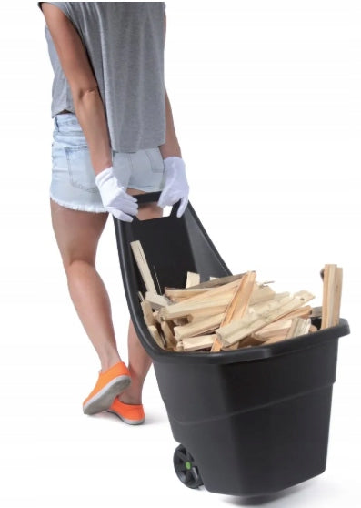 TWO WHEEL GARDEN WHEELBARROW PLASTIC LIGHTWEIGHT STRONG GARDEN TROLLEY 55L Manufacturer code 0906/T/P