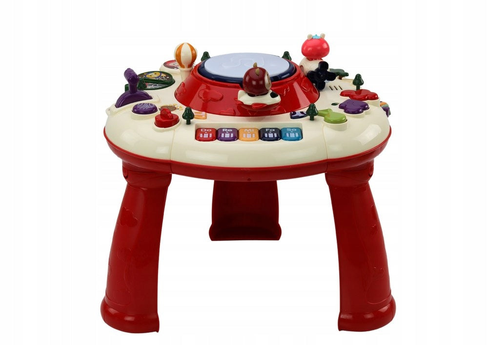Table Educational Panel Interactive Piano Drum Red Brand LEAN Toys