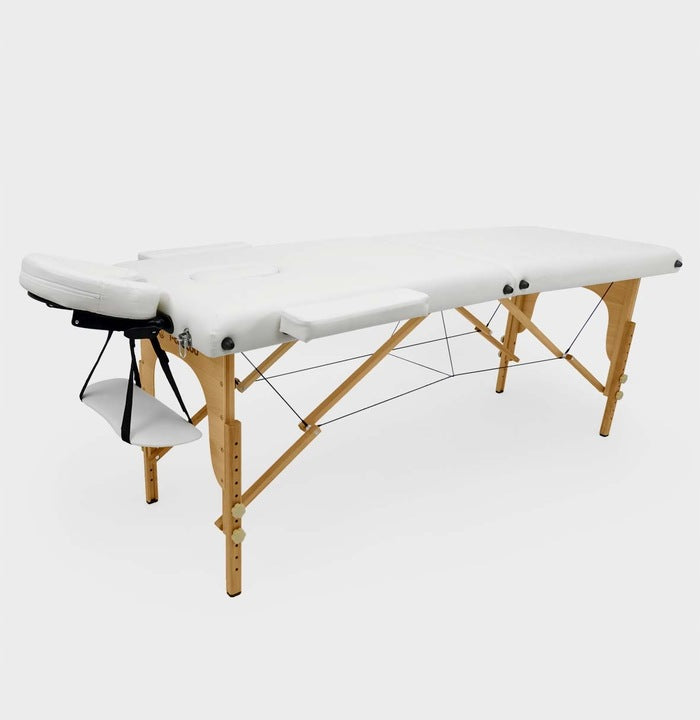 Masažinis stalas Fluxar MS-016, balta, 2 segmentų