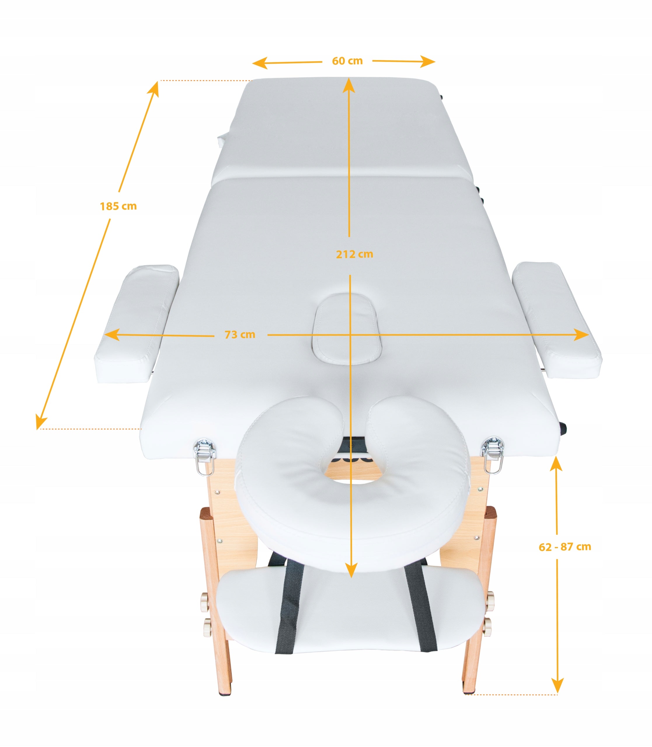 Masažinis stalas Fluxar MS-016, balta, 2 segmentų
