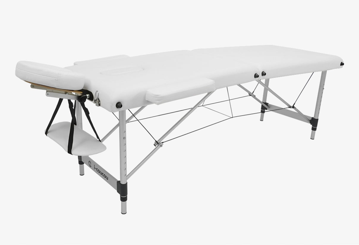Masažinis stalas Fluxar MS-041, balta, 2 segmentų