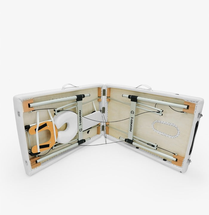 Masažinis stalas Fluxar MS-041, balta, 2 segmentų