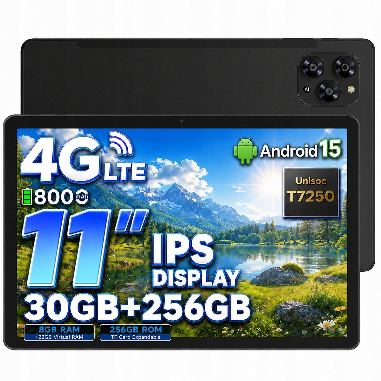 Tablet 4G LTE DOOGEE TabG6 11”HD+90Hz 30+256GB 8000mAh SIM GPS/OTG/Android