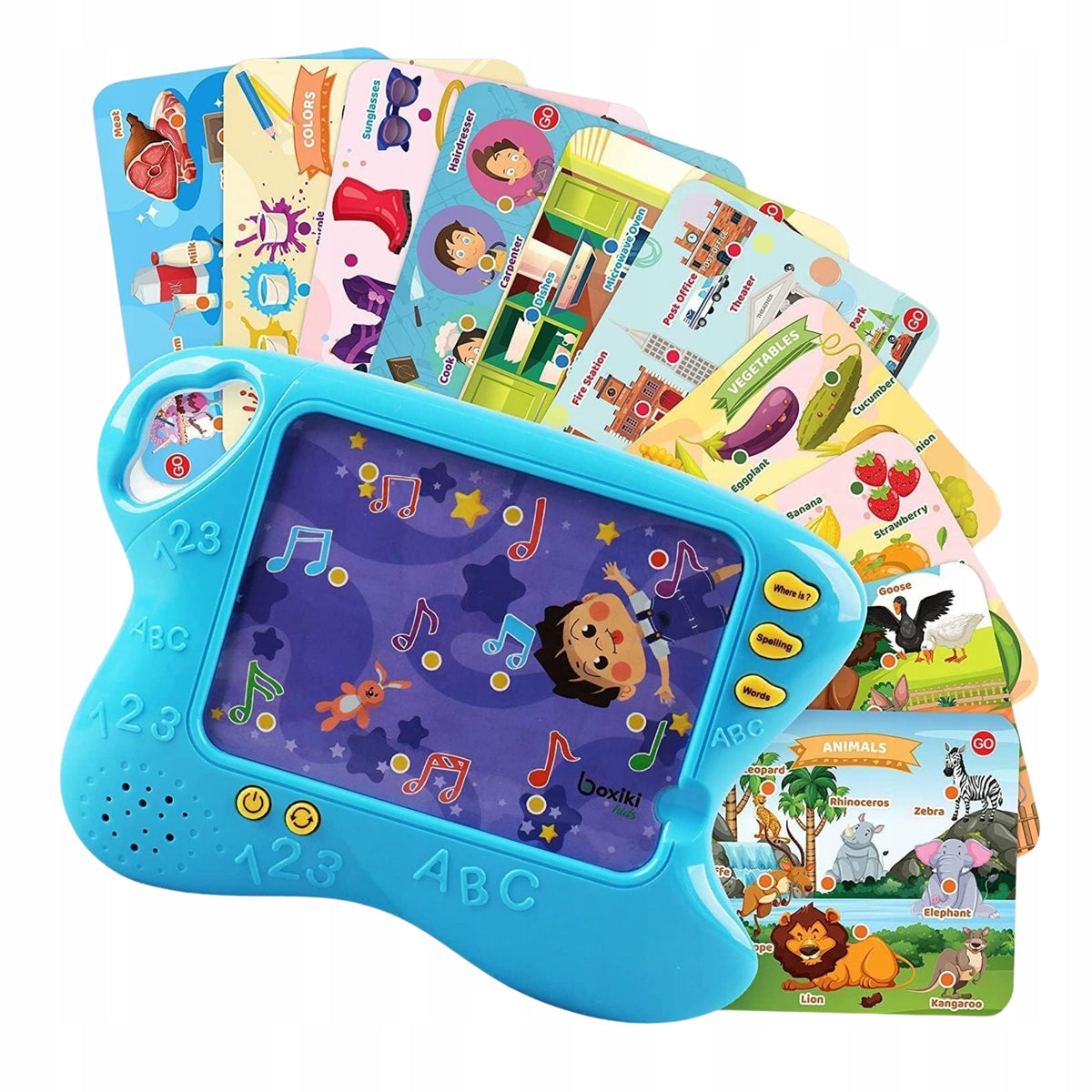 Tablet Educational Pad for Kids 10 Cards Learning English and Fun Packaging status original