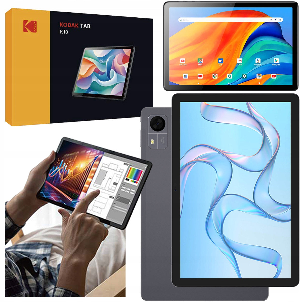 Tablet KODAK K10 FHD 1920 x 1200 10,1'' Android 4/64GB USB-C display
