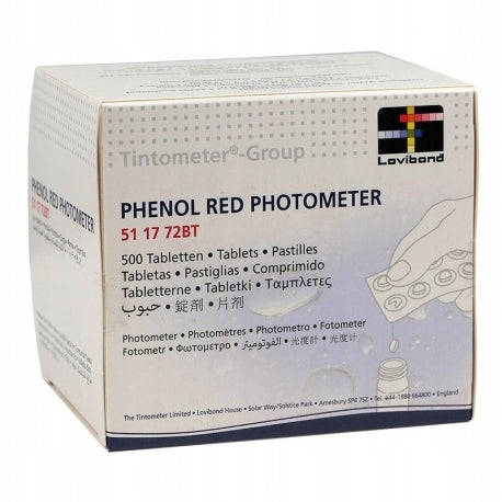 Tablets for PHENOL RED photometer pH measurement 500 pcs