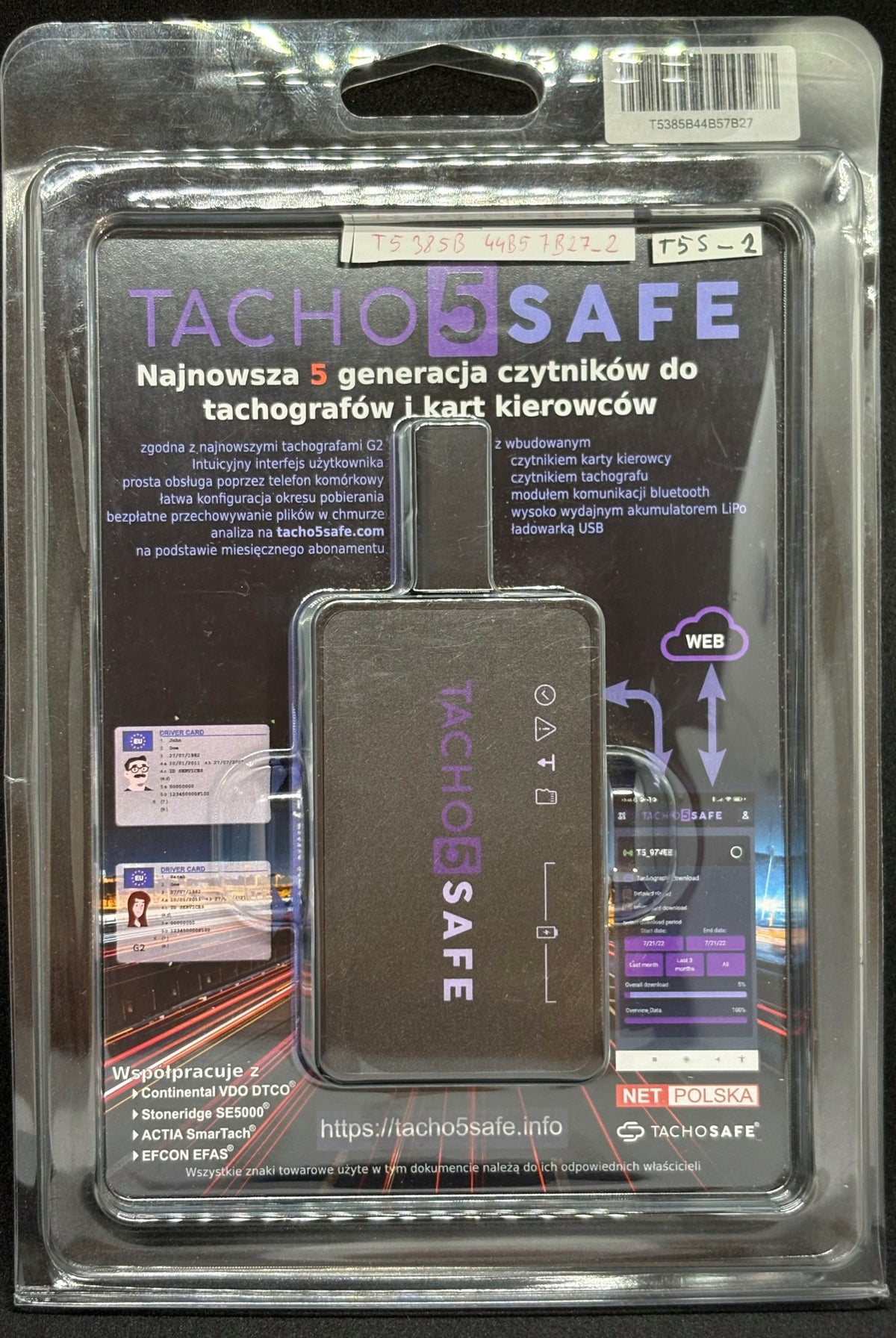 Tacho5Safe tachograph and driver card reader Packaging status original