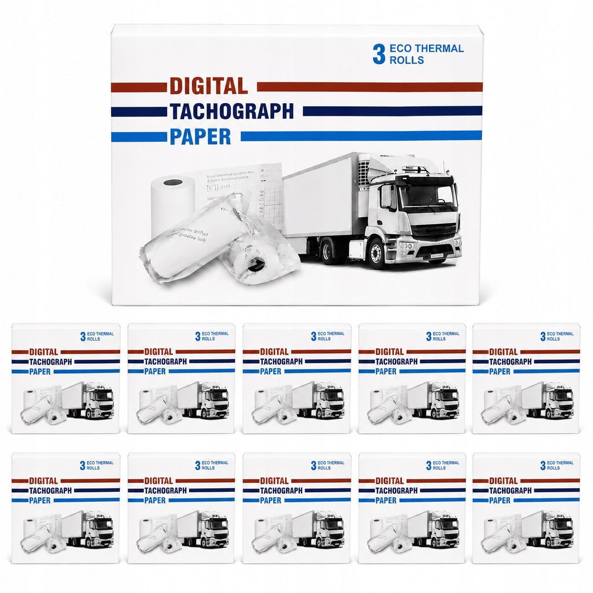 Tachograph paper thermal thermopaper 3 rolls 8m universal TIR BUS