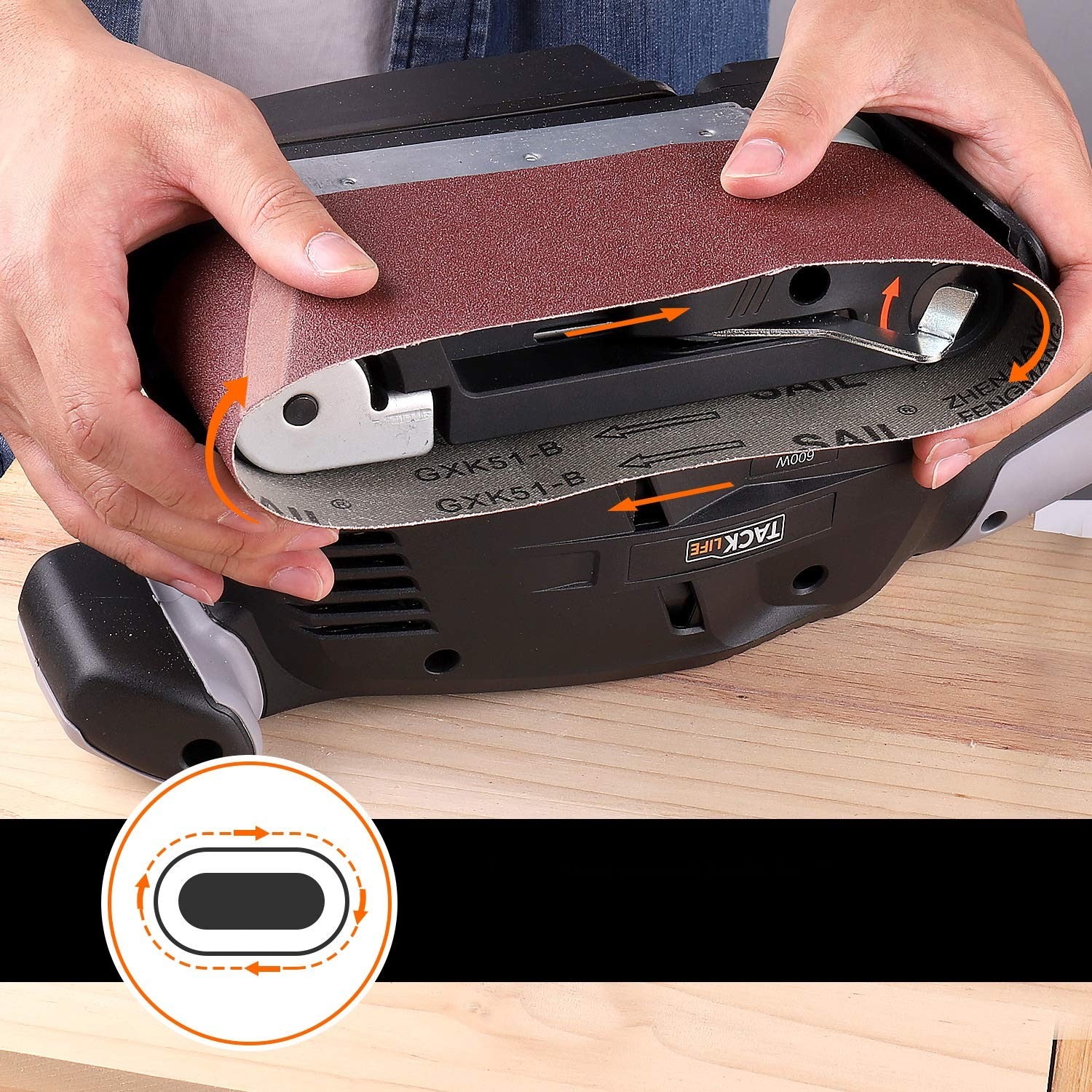 Tacklife B10 belt sander combine harvester 600W adjustable large set Power supply type mains