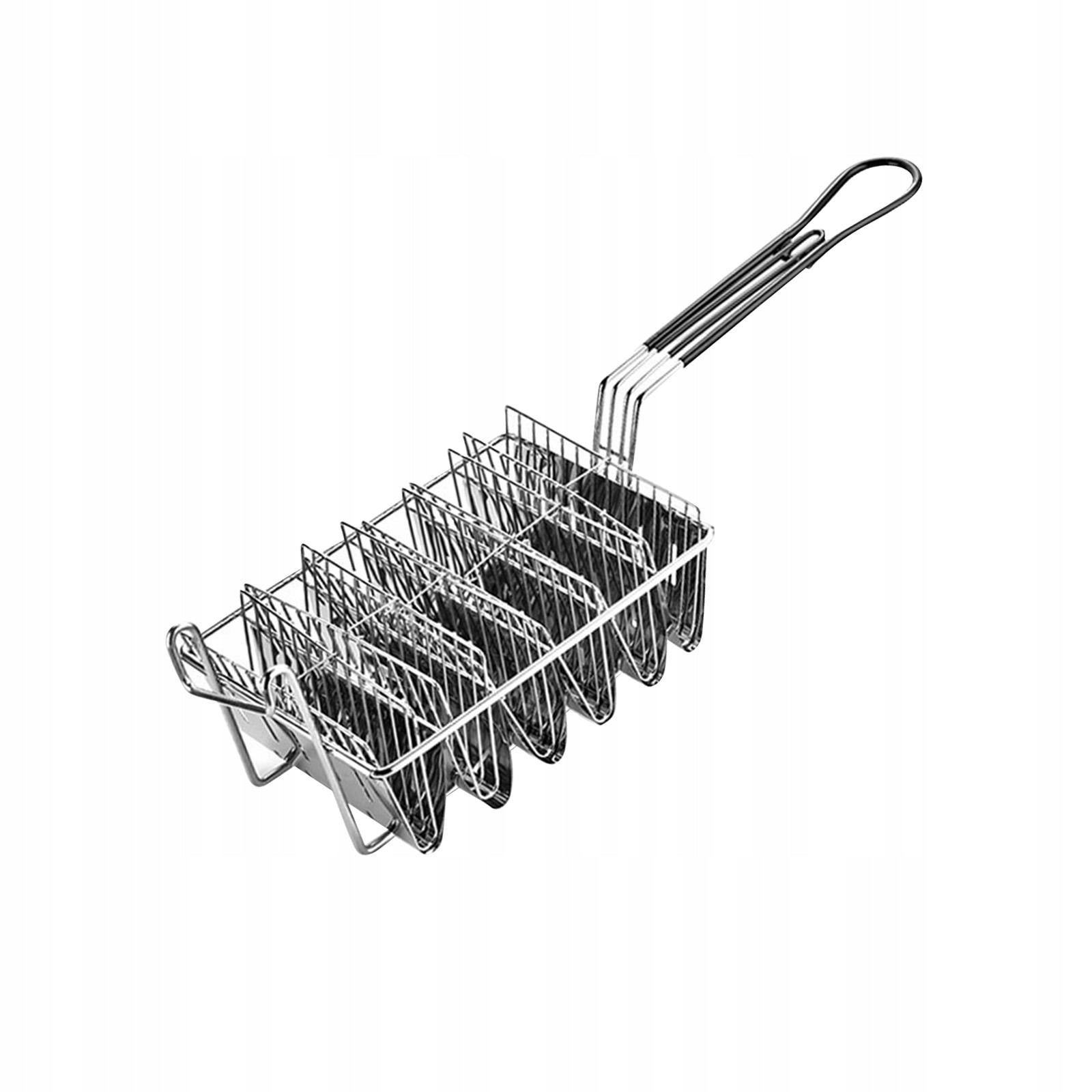Taco Shell Deep Fryer Basket with Grip 6 Grid Model Frytkownica Uchwyt na taco Koszyk Taco Frytkownica