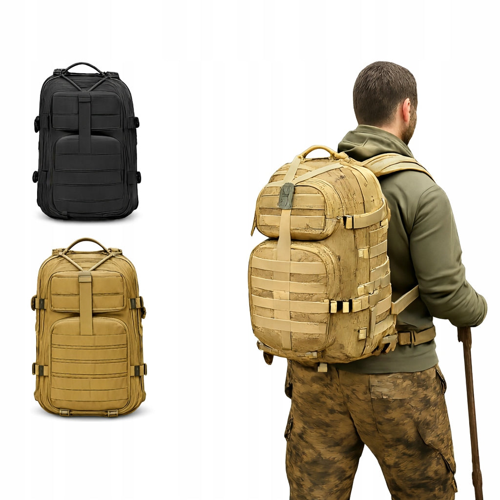 Tactical Backpack Survival 30L MOLLE Durable Universal 3 Colors OUTDOOR Brand Verk Group