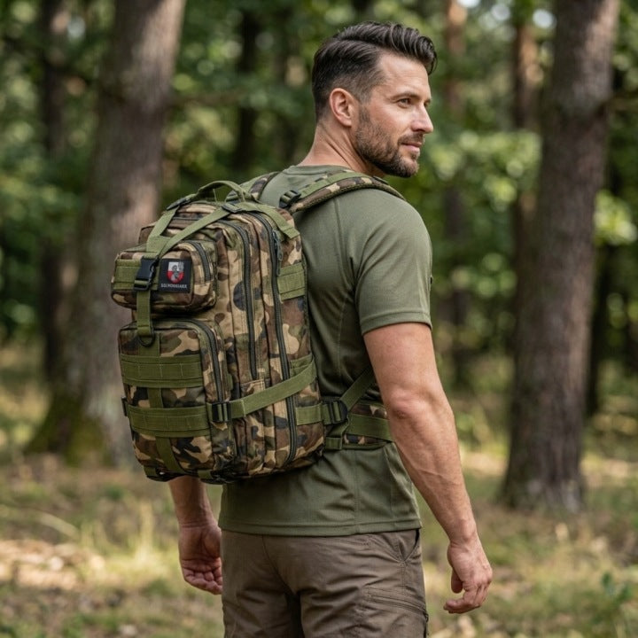 Tactical military hiking backpack military camo 35L survival Husarz Manufacturer code Wojskowy taktyczny plecak moro