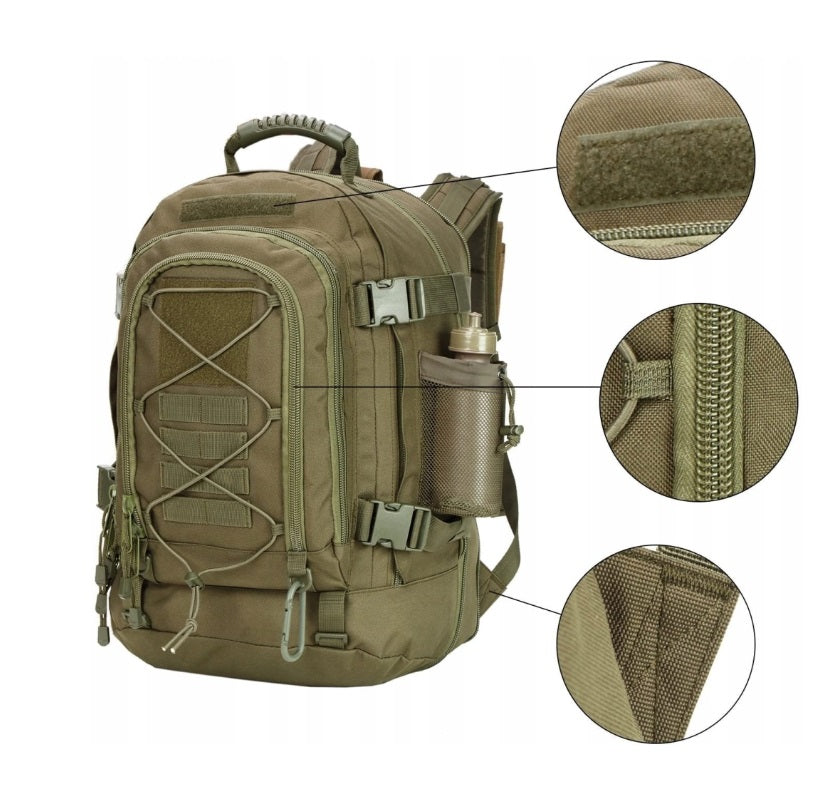 Tactical military survival bushcraft outdoor BACKPACK | durable 60L I309 Brand K&M
