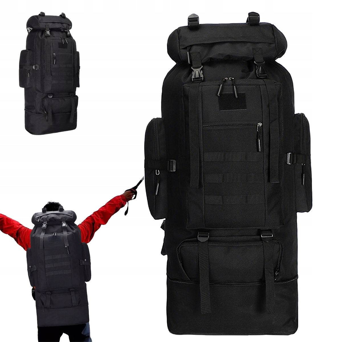 Tactical sports hiking backpack 100L | large, roomy, expeditions