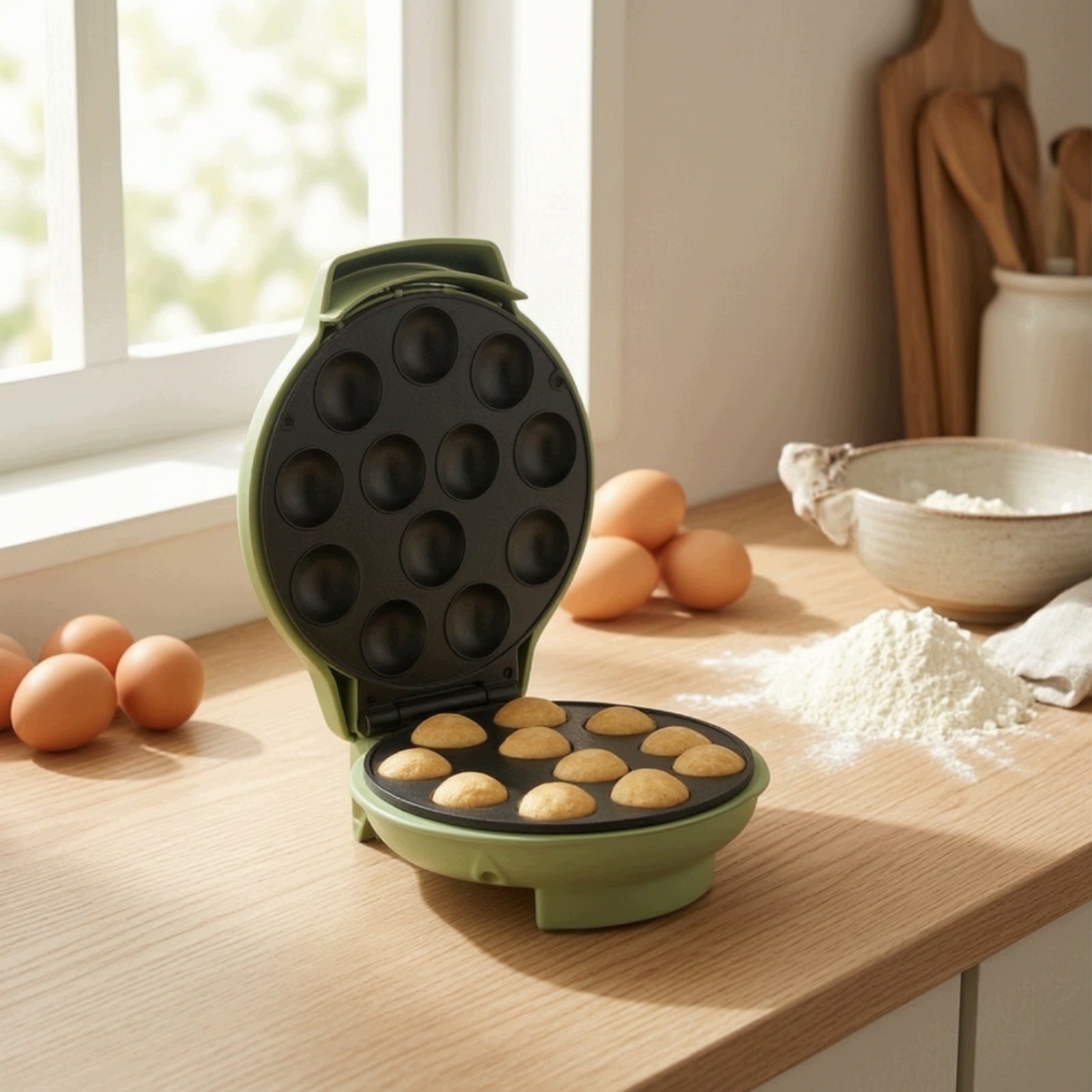 Takoyaki Maker Electric Cake Ball Maker Compact for Small Kitchens Packaging status original
