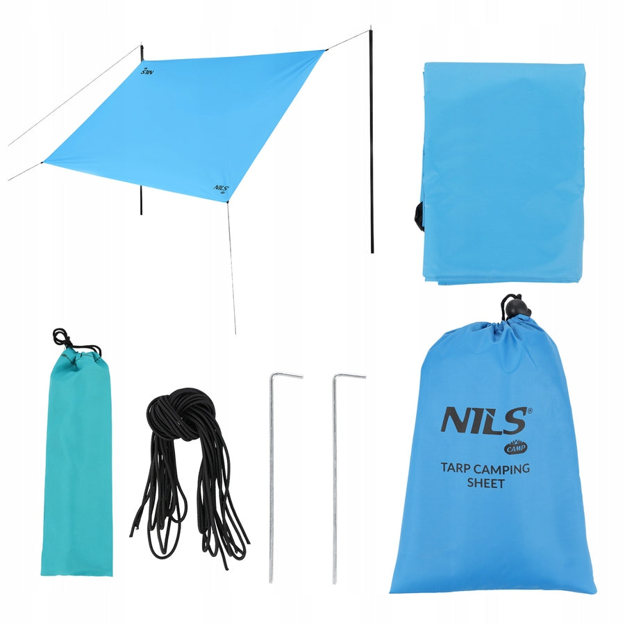 Tarp Camping Plate Waterproof Tourist 230x140 cm Sun Protection Packaging status original