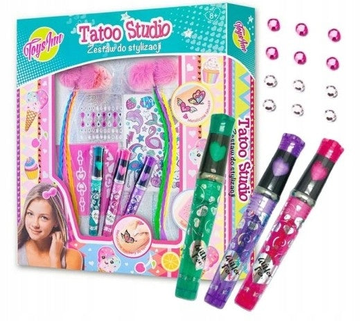 Tattoo Studio For Children 7 YEARS Styling Set with BRAIDS Extra Packaging status original