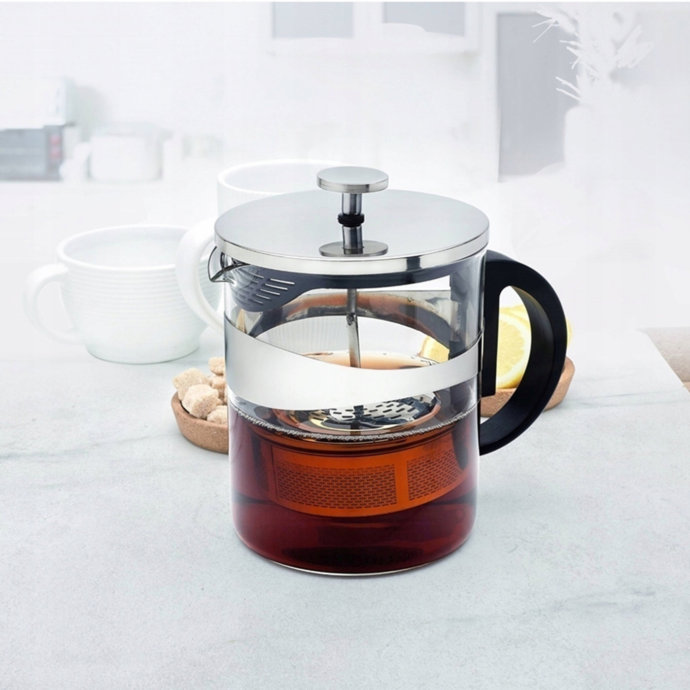 Tea POT Infuser Modern HERBS Steel Konighoffer Saphir 1,2L Brand Konighoffer