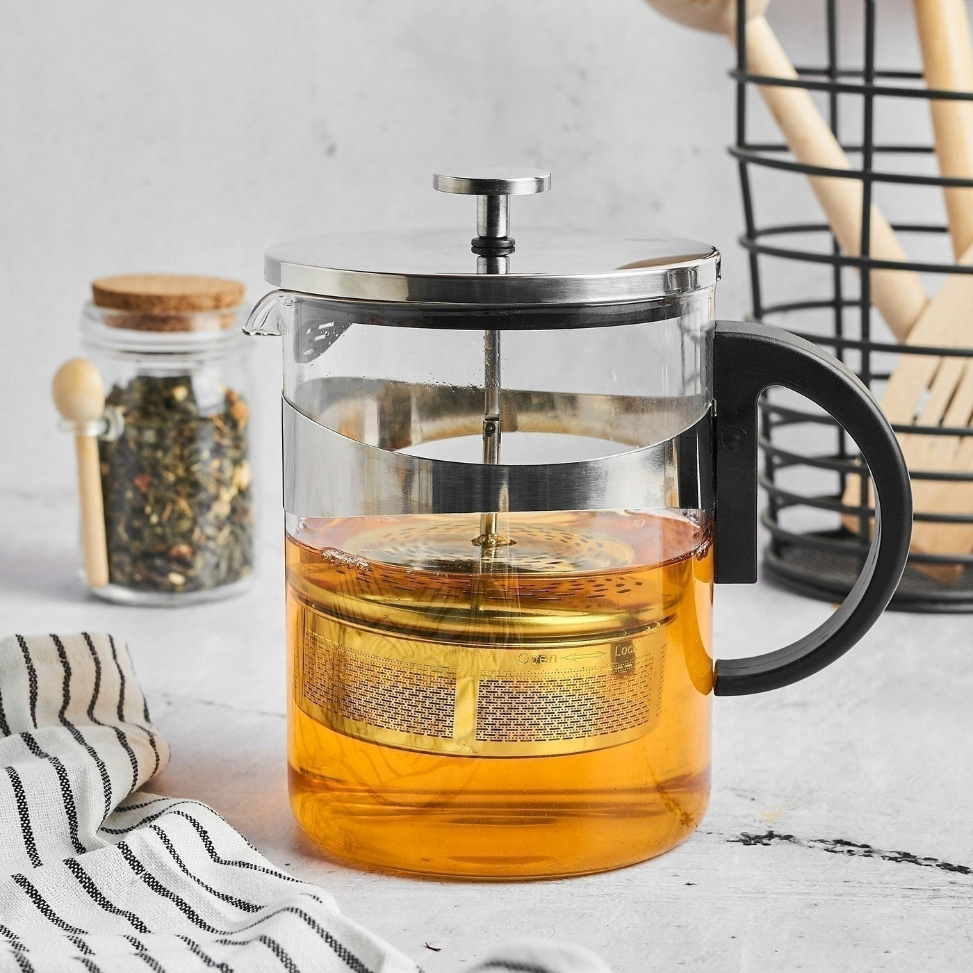 Tea POT Infuser Modern HERBS Steel Konighoffer Saphir 1,2L For for tea