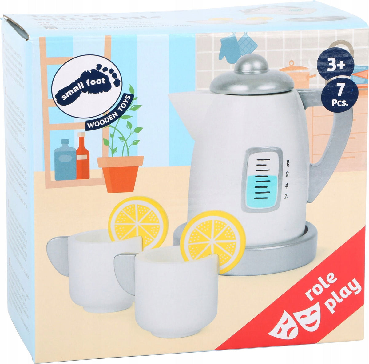 Teapot Set + 2 CUPS Wooden Tea Brand Small Foot