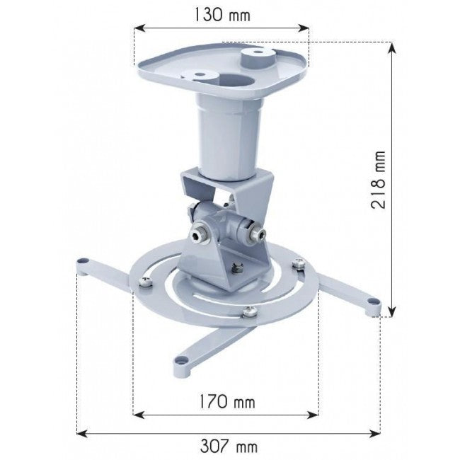 Techly Arm Holder Ceiling Projector Hanger 22 cm White Brand Techly
