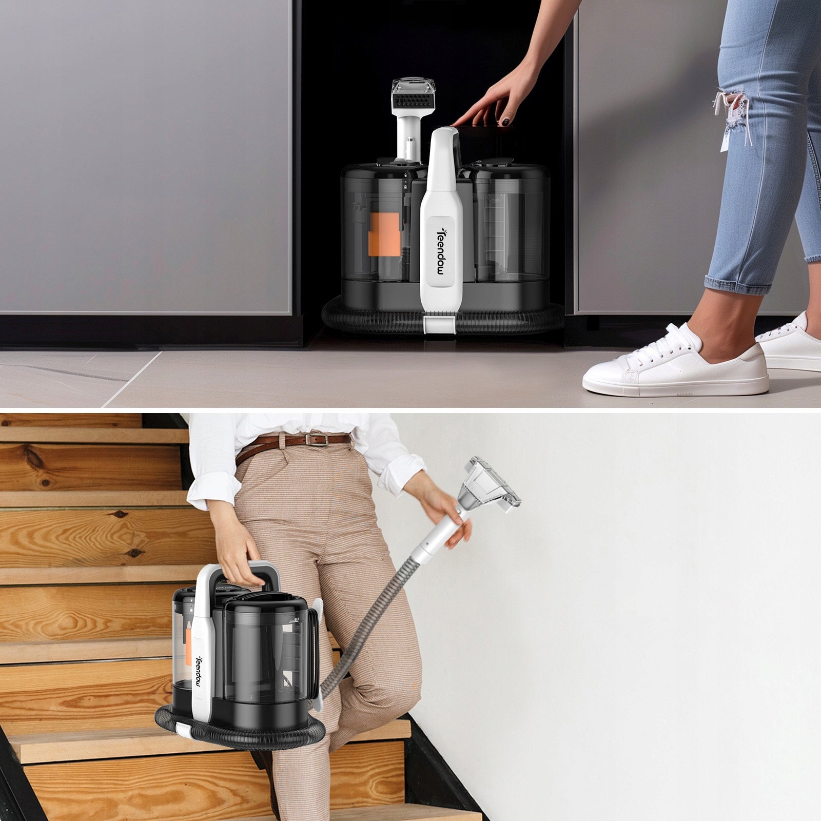 Teendow C5 Portable Washing Vacuum Cleaner 500W 240V 2tank Self Cleaning Clean water tank capacity 1.5 l