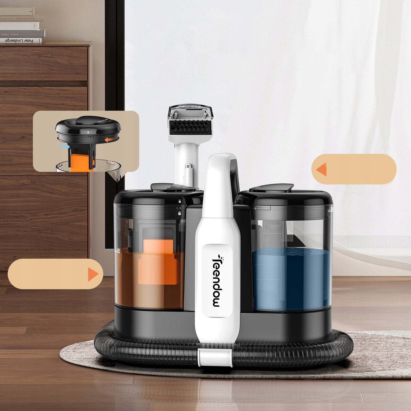 Teendow C5 Portable Washing Vacuum Cleaner 500W 240V 2tank Self Cleaning Manufacturer code Teendow C5