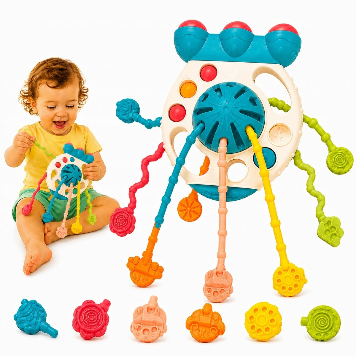 Teether sensory toy for children to stretch montessori bepzieczna