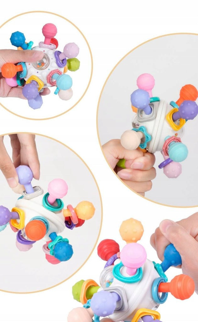 Teether toy sensory ball Montessori multicolor rubber and plastic Brand no brand