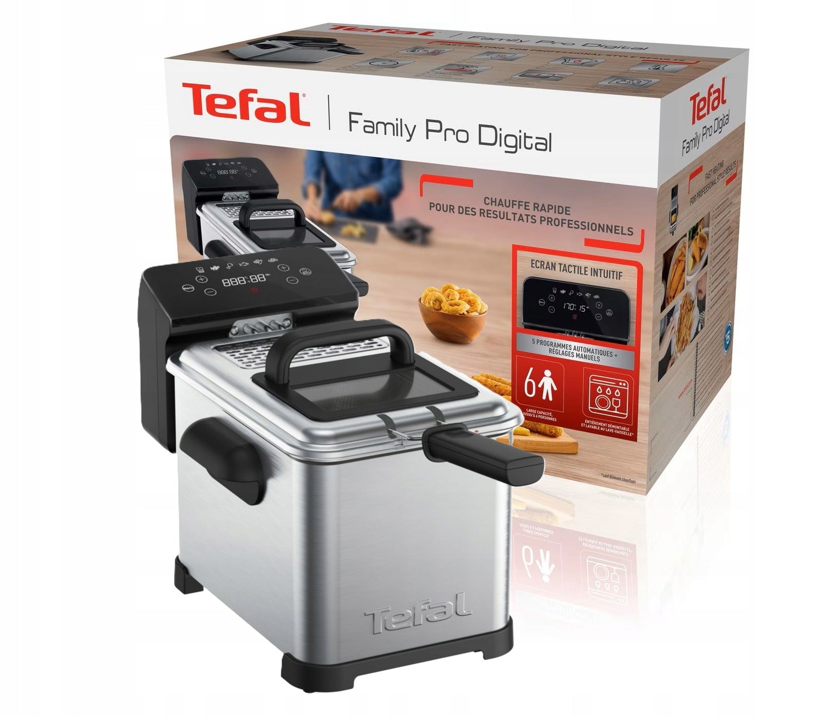 Tefal FR507D10 Traditional Fryer 4 l 2400W Stainless Steel Window