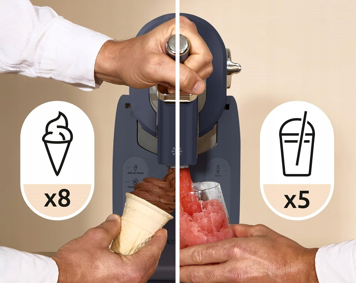 Tefal Freezi IG8024E0 Ice Cream and Beverage Making Machine slush 16in1 Manufacturer code IG8024E0