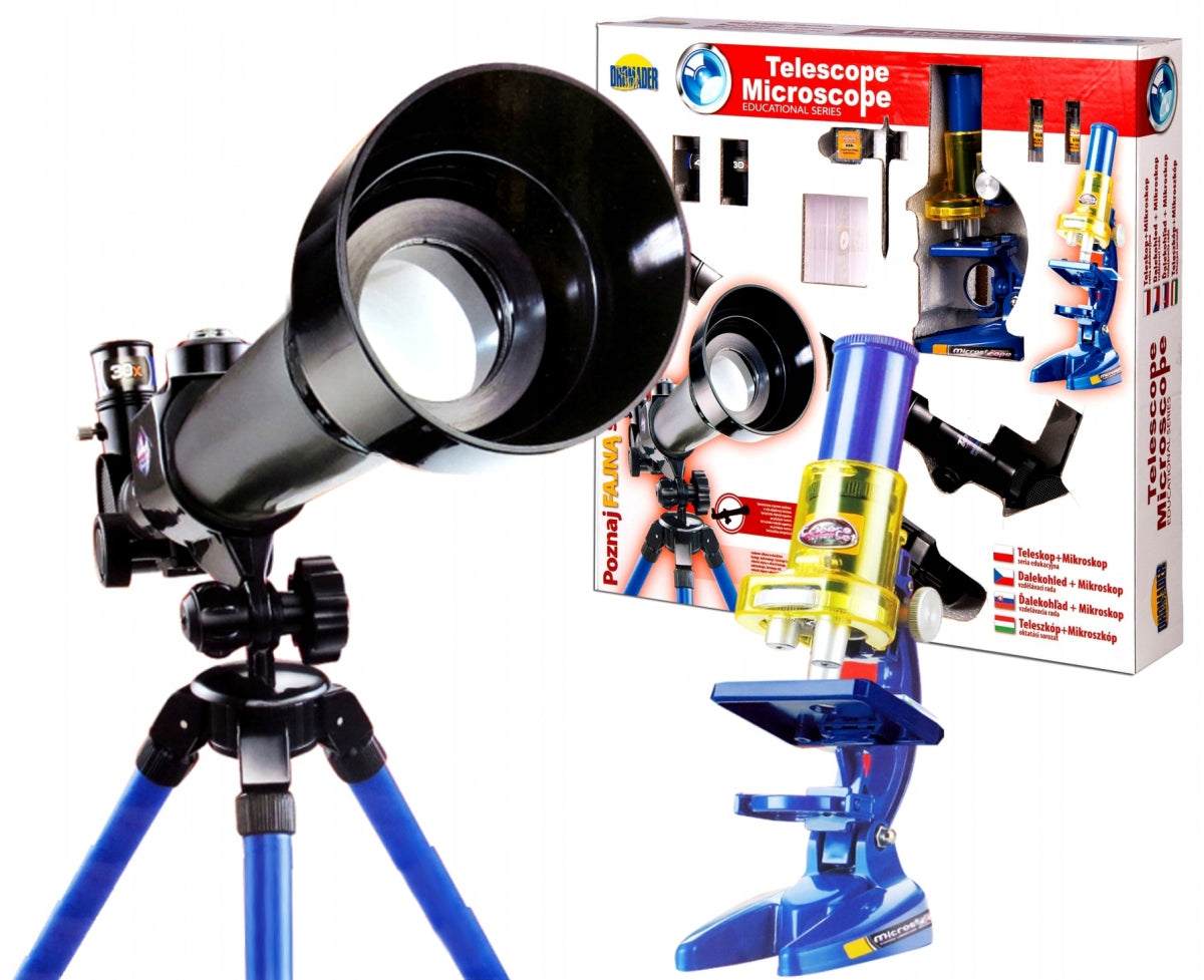 Telescope microscope. Educational set Dromader