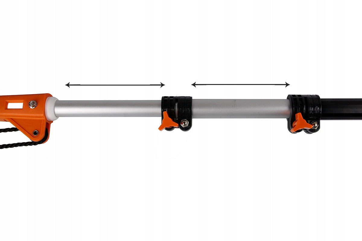 Telescopic Branch Cutting Boom Saw with Manual Pruner Hook Manufacturer code Piła z hakiem na wysięgniku stalowe ostrze