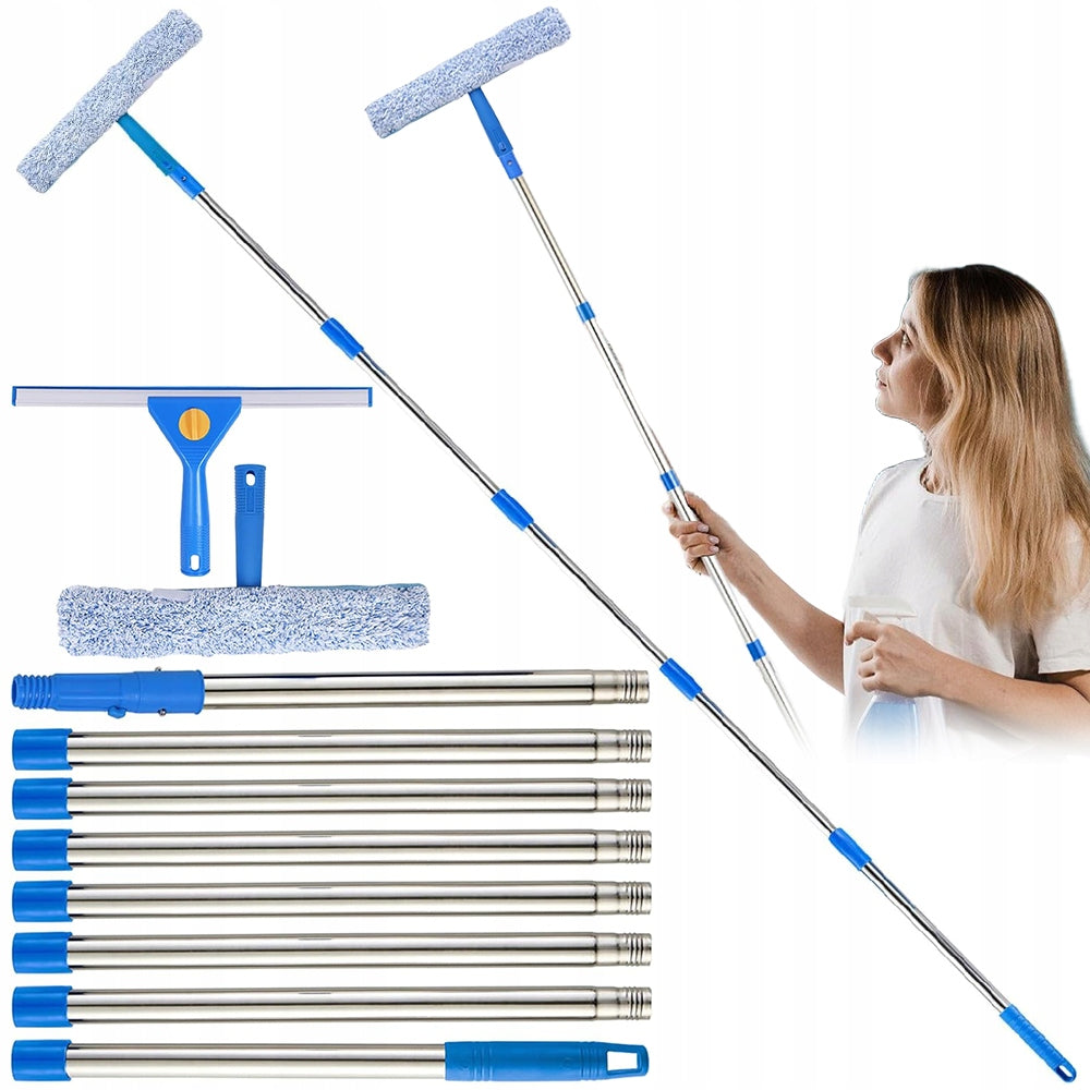 Telescopic Brush for Shower Cabin and Windows 3m Replaceable Scraper