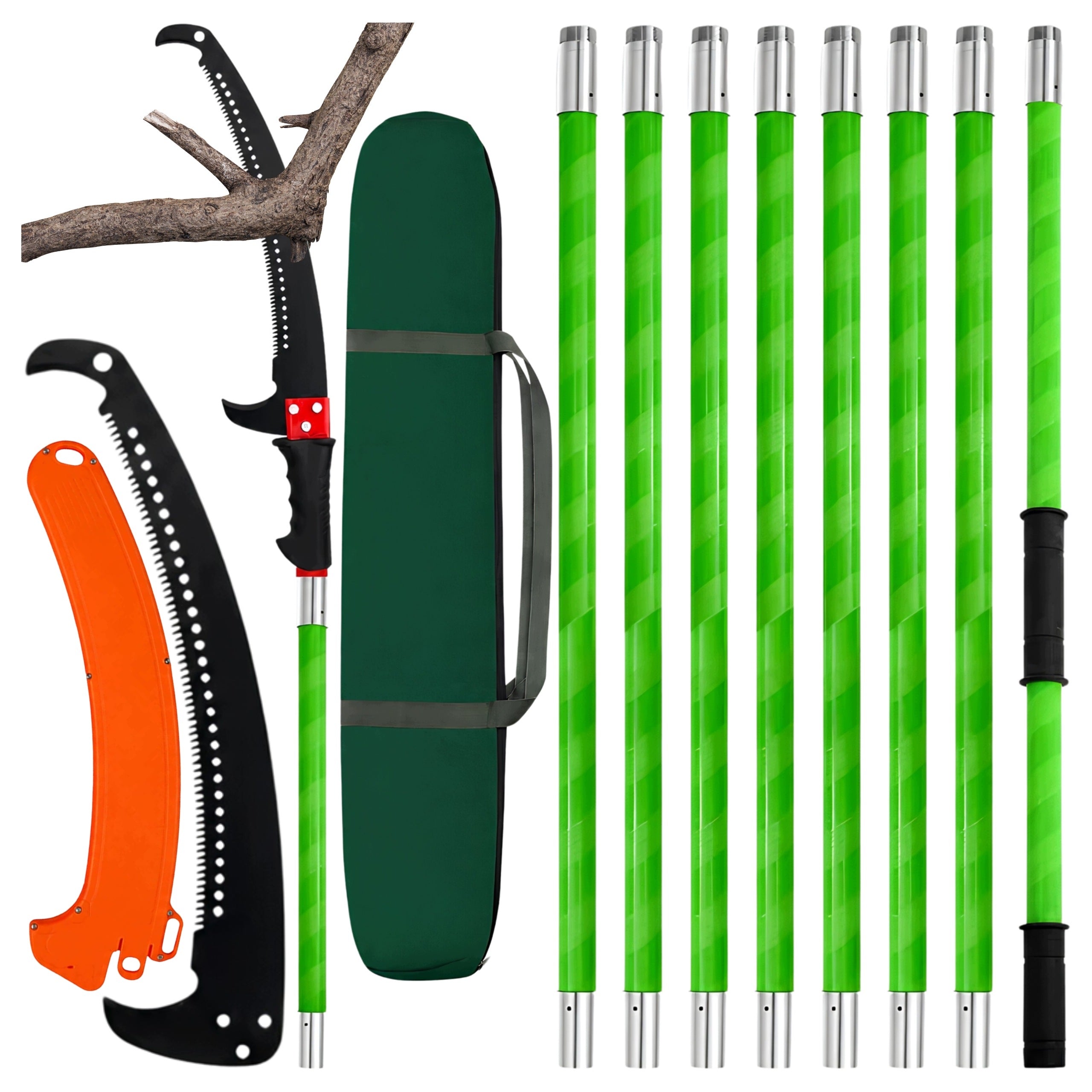 Telescopic Hand Saw with Orchard Hook 1-8 m