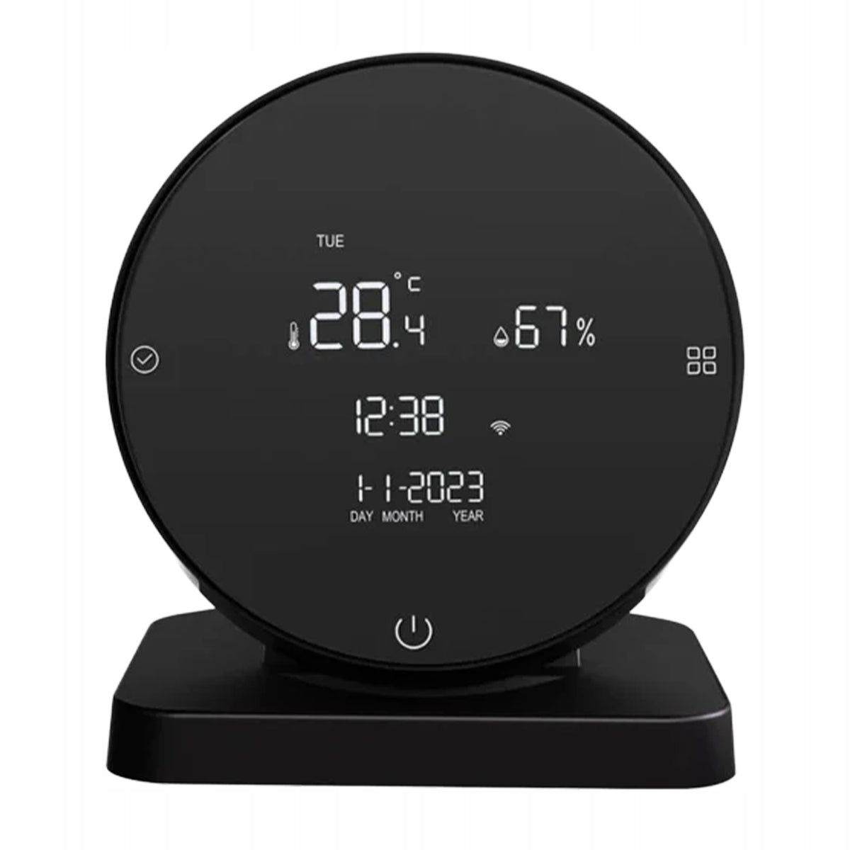 Temperature and humidity sensor WiFi Tuya LCD Smart Life AVATTO black