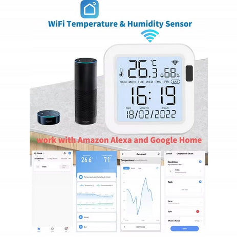 Temperature and humidity sensor wifi smart life thermometer USB hygrometer Brand no brand