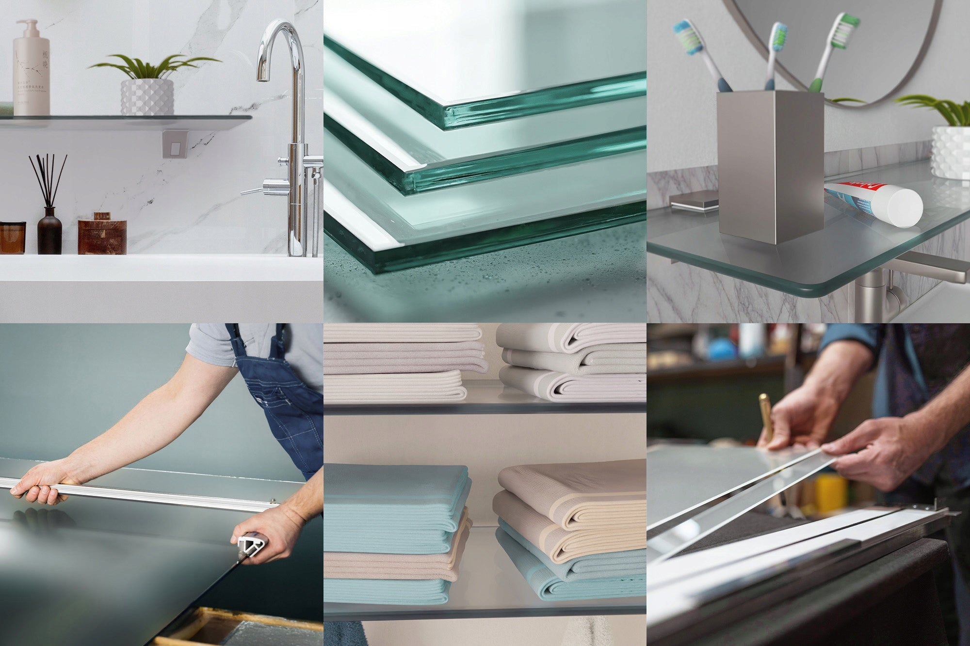 Tempered Glass Matte Shelf for Bathroom or Kitchen 80 x 13 cm Brand PazzoWalls