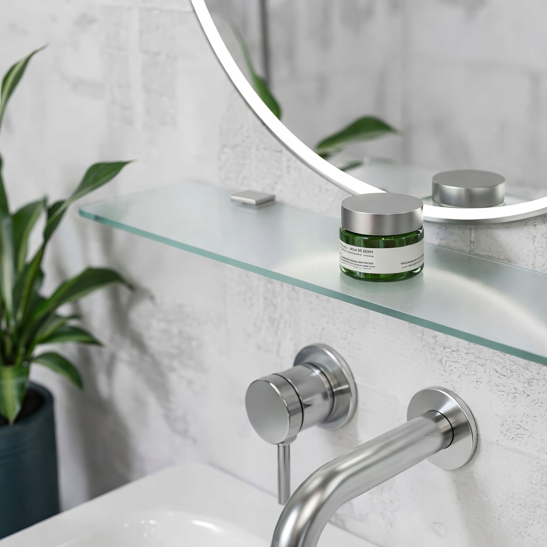 Tempered Glass Matte Shelf for Bathroom or Kitchen 80 x 13 cm Packaging status original