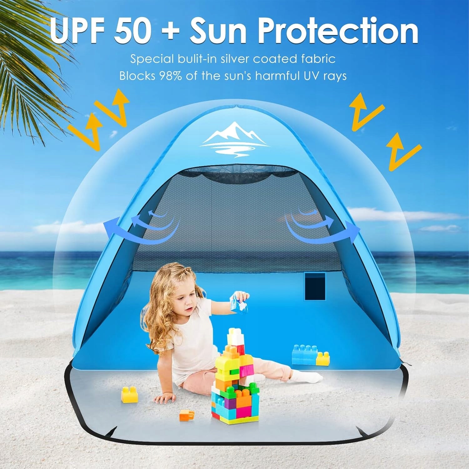 Tent Mimajor Pop Up 2-3 person UV 50 plus portable automatic Brand no brand